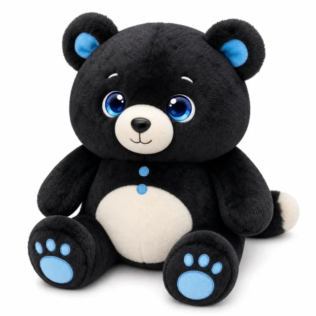 Black Bear Plush Toy, manufactured by Chloe Toys