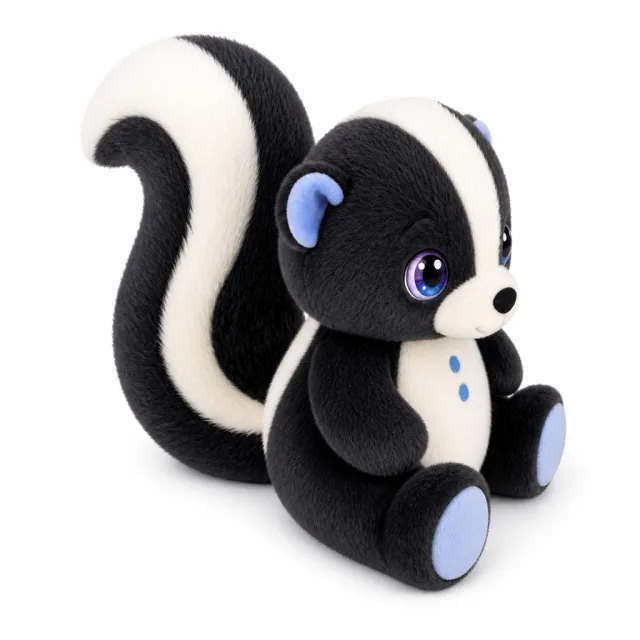 Skunk Plush Toy, manufactured by Chloe Toys